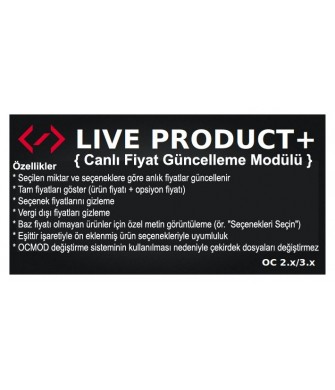 Live Product + (live price update) Live Product + (live price update)